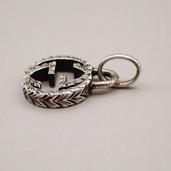 GUCCI Logo Interlocking G Chain Necklace AG925 Silver Italy 01YH654 - Picture 9 of 12